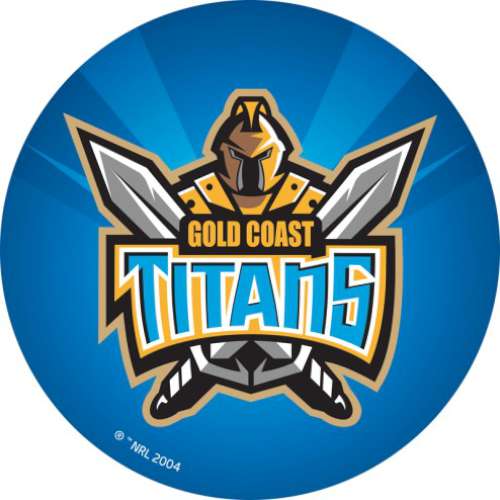 Titans NRL Edible Icing Image - Round - Click Image to Close
